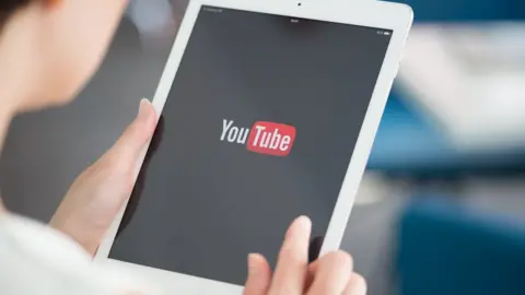 Getty Images YouTube screen on an ipad