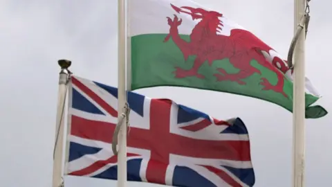 Getty Images UK and Welsh flags