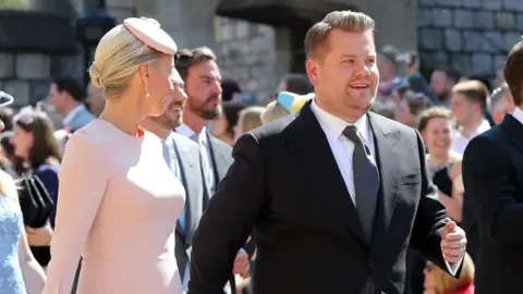 PA James Corden and Julia Carey