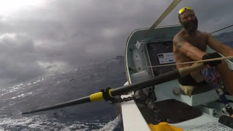 Ant Upton Lee Spencer BEM on one of his Atlantic rows