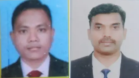 Handout Police in Pakistan released images of the two detained men, Silvades Paul and Dawamu Brahamu