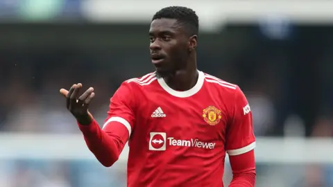 Axel Tuanzebe playing for Manchester United