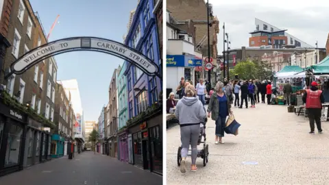 Getty Images/BBC Carnaby Street and Bromley High Street