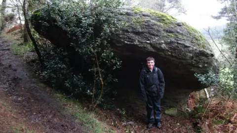 Paul Buck Max in front of Hollowpark Rock