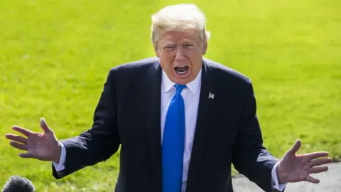 EPA US President Donald J. Trump speaks to the media at the White House