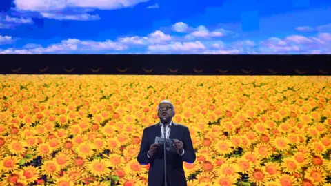 Getty Images Sir Trevor McDonald at the Concert For Ukraine