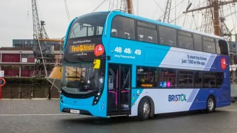 First Group First Bus at Bristol Harbour