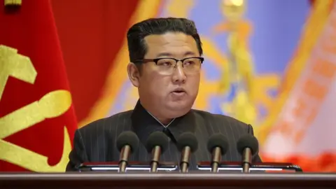 Reuters Kim Jong-Un addressing a conference