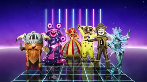 ITV Some of the costumes in the Masked Singer