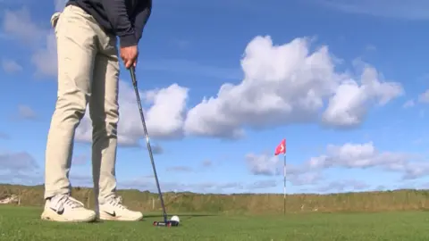 Golfer on Westray