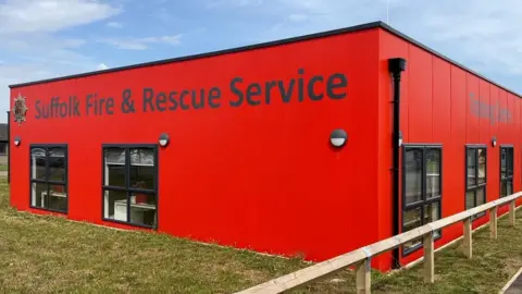 Stuart Howells/BBC Suffolk Fire and Rescue Service Training Centre at Wattisham Flying Station, near Stowmarket