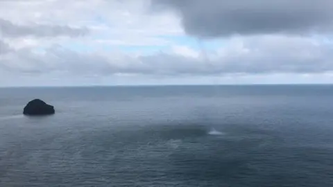 Steve Rumming The waterspout next to Gull Rock off the Trebarwith Strand beach