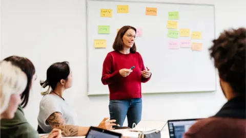 Getty Images teacher at front of class