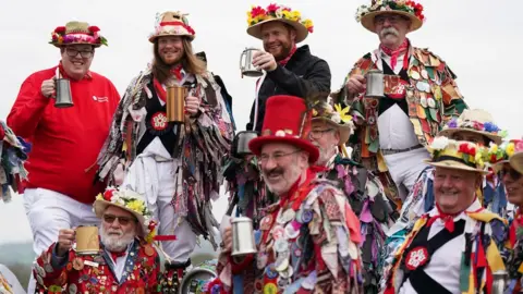 PA Media Morris dancing at Bradgate Park, Leicestershire