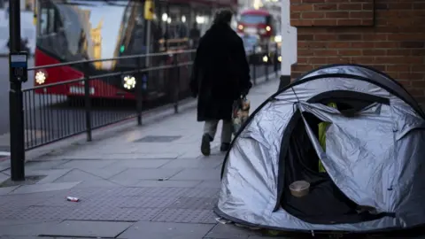 EPA Tent on side of road in London