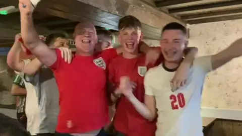 England fans in Weymouth