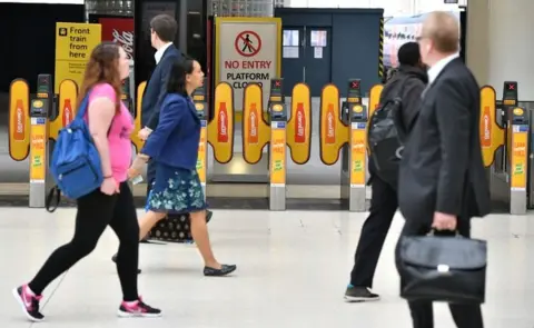 PA Commuters at Waterloo station