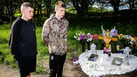 Youth Focus: North East Frankie and Corben at the memorial garden on the Lines