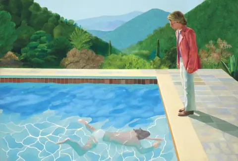 David Hockney/CHRISTIE'S IMAGES LTD. 2018 Auction of David Hockney's Portrait of an Artist (Pool with Two Figures)