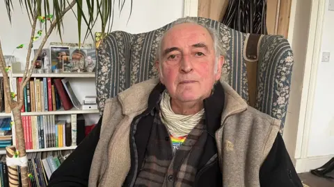 David Hodgson in his room