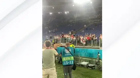 Talksport Scene after the game