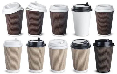 Getty Images Disposable coffee cups