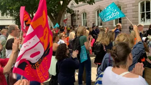BBC Striking Jersey teachers