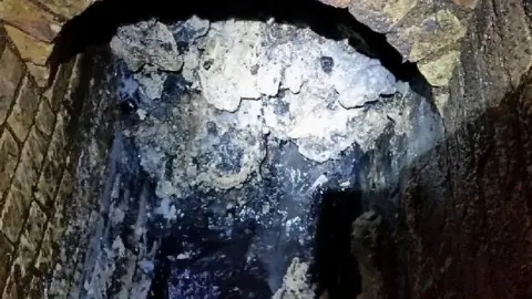 Thames Water Fatberg in sewer