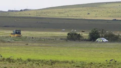 Orkney crash scene