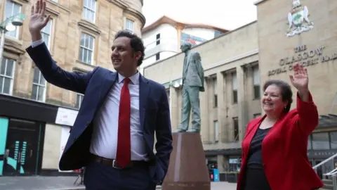 PA Media Anas Sarwar and Jackie Baillie