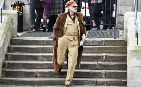 EPA Bob Geldof arrives for a memorial service to honour and celebrate the life of fashion designer Dame Vivienne Westwood at Southwark Cathedral, London