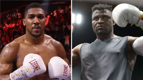 Anthony Joshua and Francis Ngannou