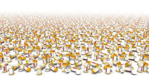 Getty Images Pill bottles