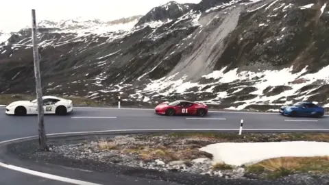 Cannon Run 3000 Cars in the Swiss alps