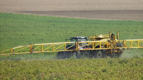 Getty Images Crop-spraying operation in Germany, file pic