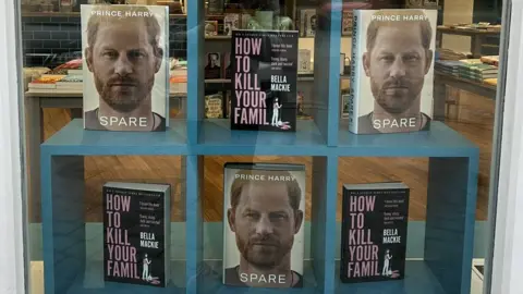 PA Media/Bert's Books The display at Bert's Books