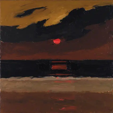 National Library of Wales Sunset Anglesey by Sir Kyffin Williams