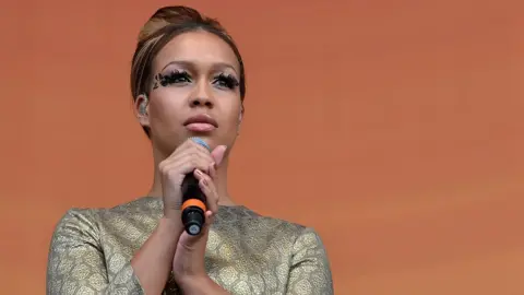 Rebecca Ferguson on stage at Radio 2 Live in Hyde Park on Sunday, 9 September 2012.