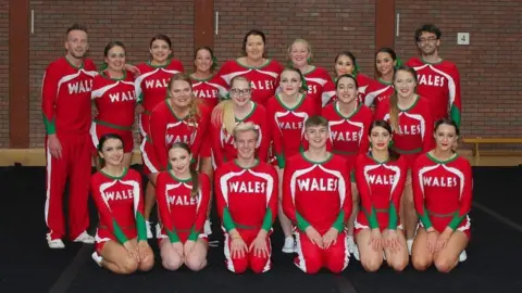 SCWALES Wales para-cheer team photo