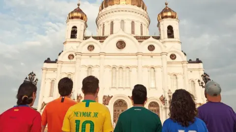 Hidden Flag The activists toured iconic places in Russia
