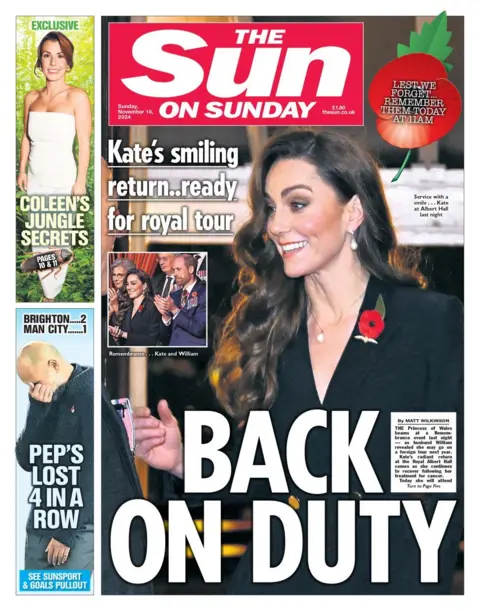 BBC The Sun on Sunday front page, 10 October. 