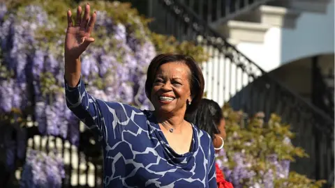 Getty Images Marian Robinson waving in 2011