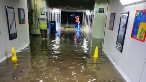 Kevin Mosedale A flooded Didcot railway station