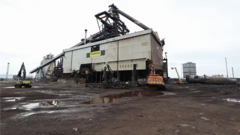 Teesworks Demolition work is continuing to clear the site of the former steelworks buildings