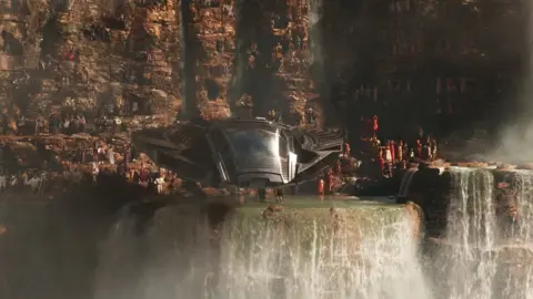 Marvel/Disney A Wakanda battleship in Black Panther