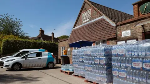 South East Water Bottled water at a village hall in West Sussex