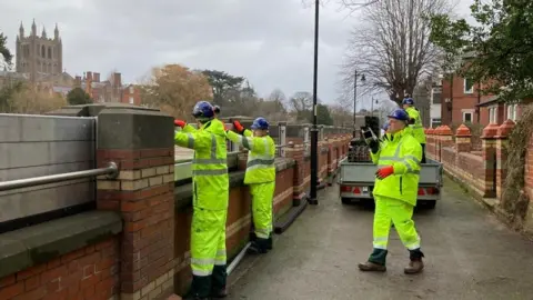 Environment Agency  Barriers in Hereford