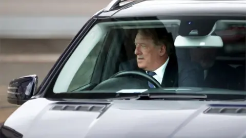 PA Sir David Murray leaves the High Court in Glasgow after giving evidence,