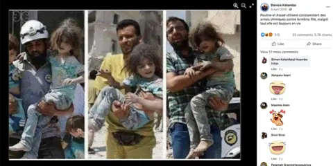 Facebook Facebook post claiming a fake rescue