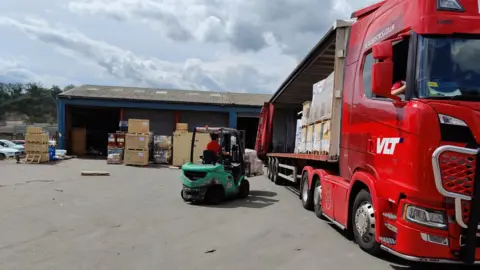 BBC Lorry park at Youngs Transportation and Logistics